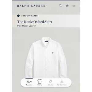 Ralph Lauren Classic Fit Iconic White Oxford Button Down Shirt XL